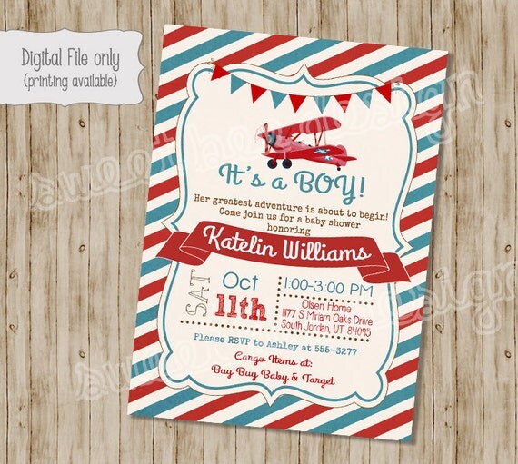 Airplane Baby Shower Invitation Plane Baby Shower Invitation Airplane Baby Shower Invitation Templates