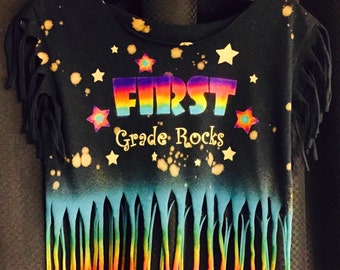 First Second or Third Grade Rocks Embroidery Design