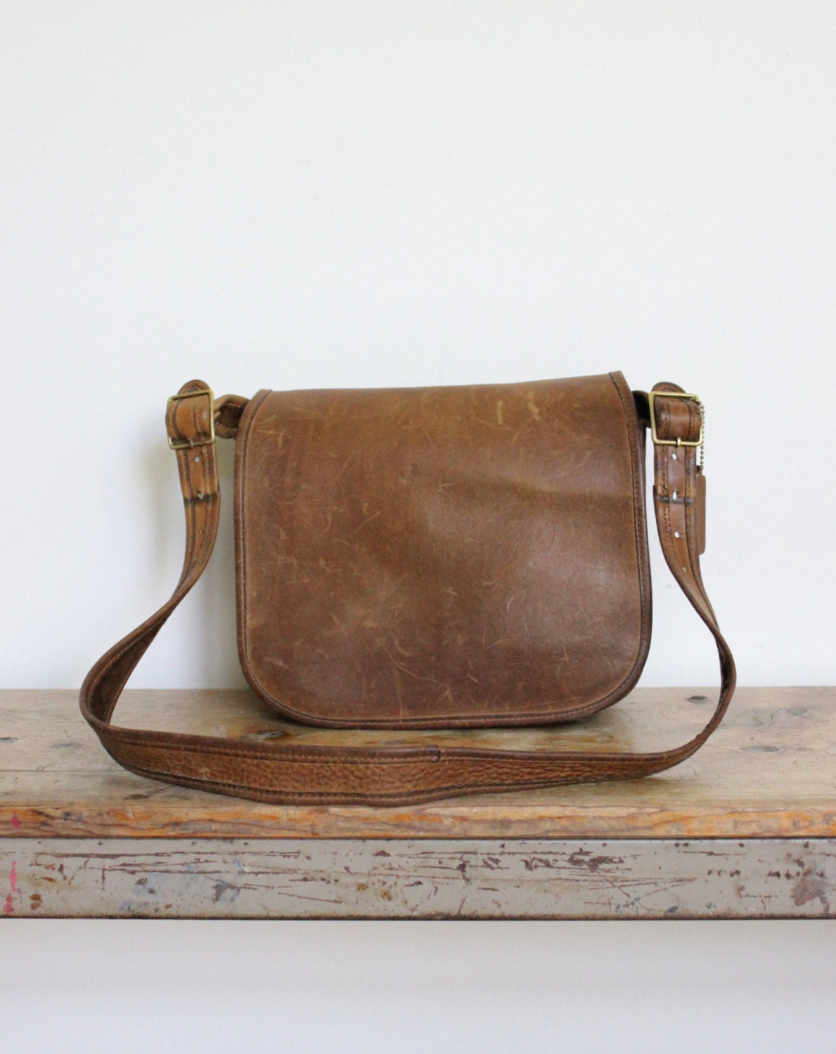 Vintage Coach Purse // Classic Shoulder Bag Tan // New York