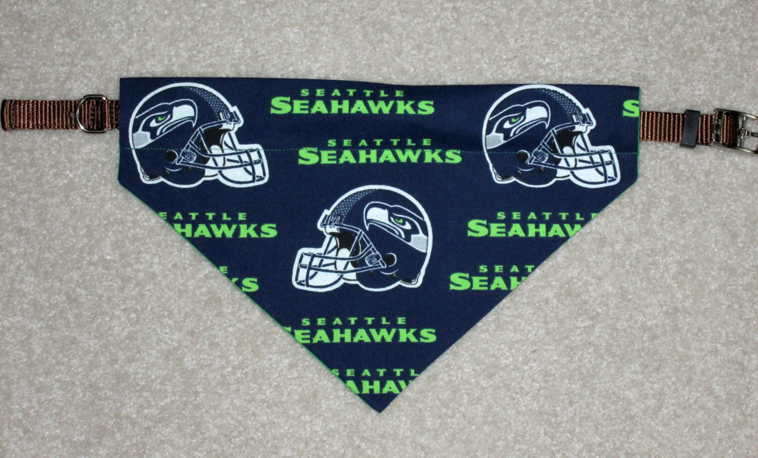 Seattle Seahawks Dog Collar Bandanna/Scarf Small