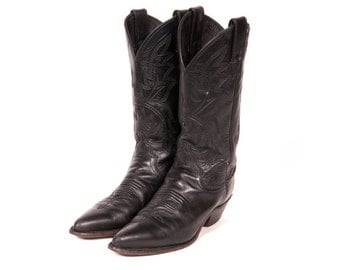 Women's Black COWBOY Boots Size 5 .5 B