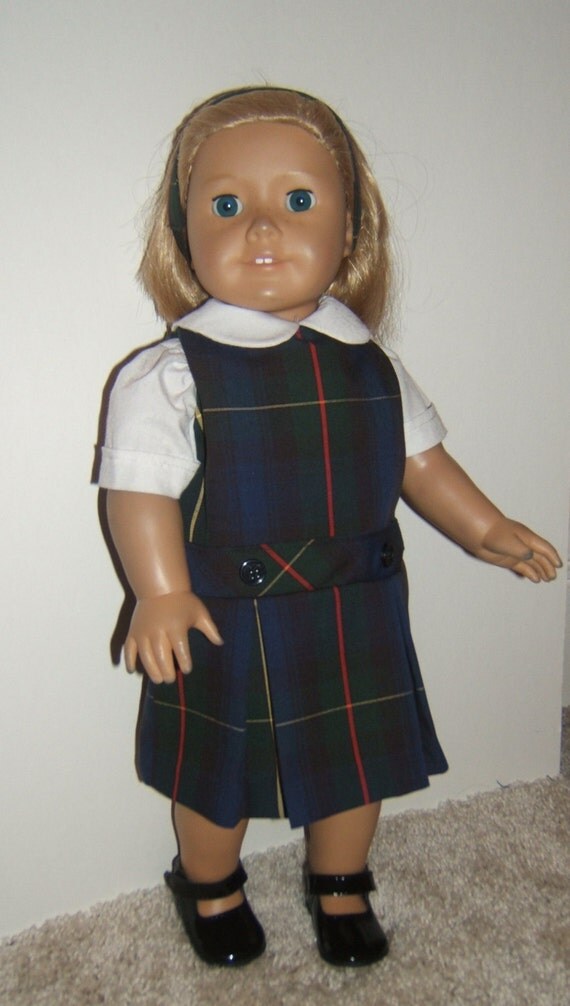 American Girl Doll inspired School Uniform plaid 55 or Lands