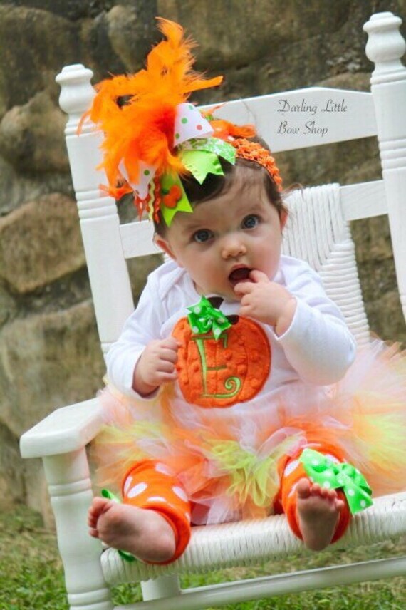 FREE SHIPPING Pumpkin Outfit Baby Girl Pumpkin Outfit