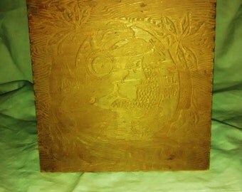 Flemish Pyrography Box , Alfonse Mucha Lady Face , 1915 era