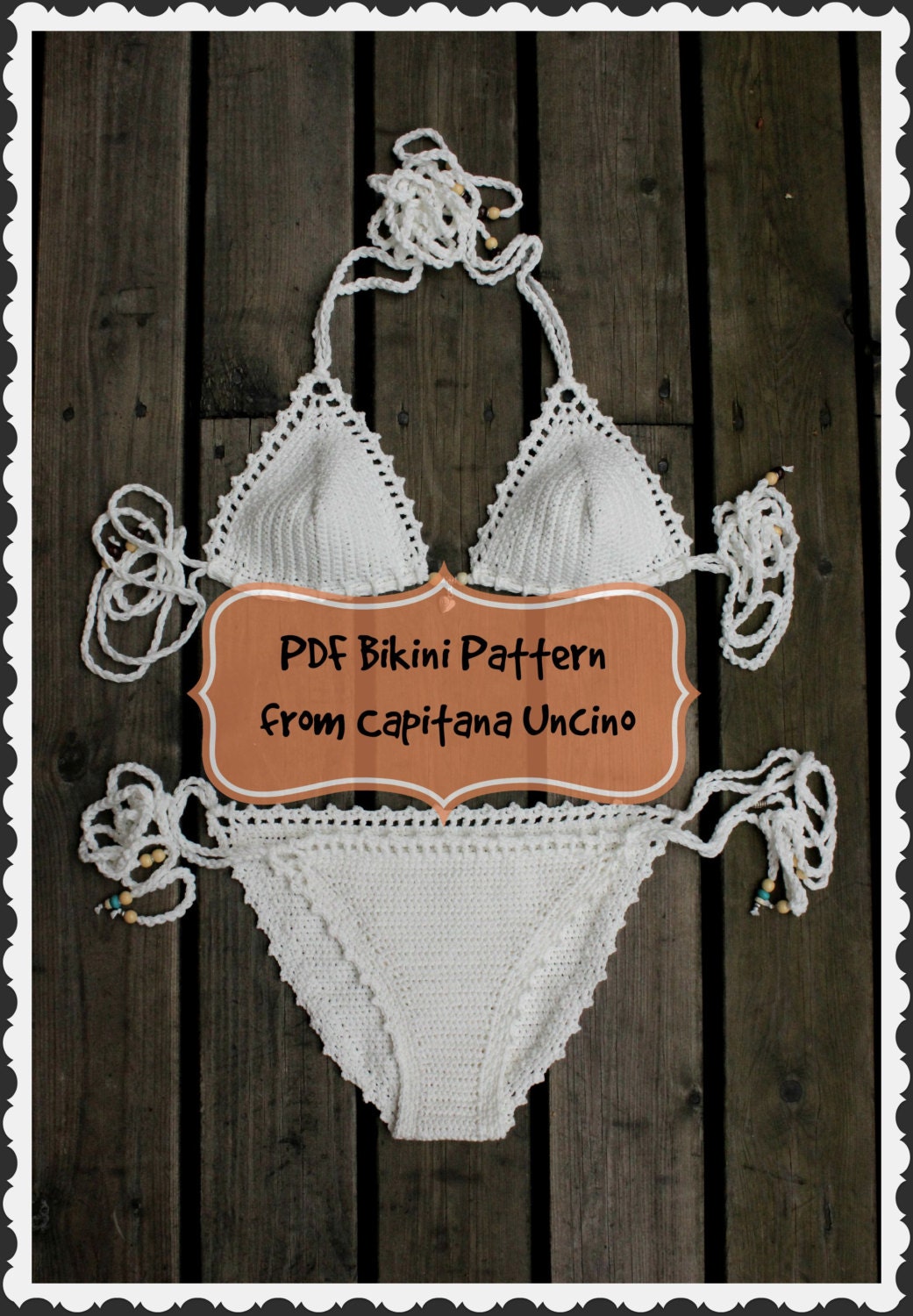 PDF Crochet PATTERN for Capheira Crochet Bikini Top and