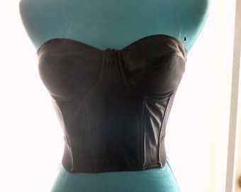 black boned strapless corset size 36b