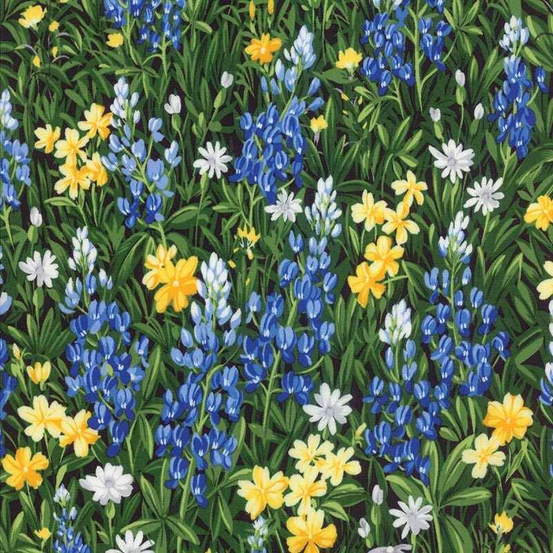 Texas Wildflowers BASICS Moda fabric by the by CountryStittches