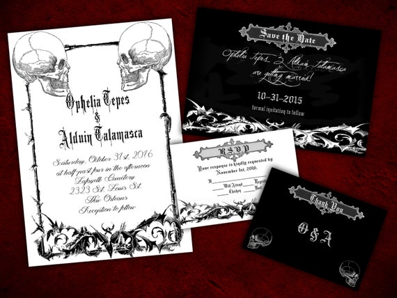Gothic Wedding Invitation Templates 6