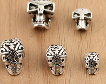 925 Sterling Silver skull beads, sterling silver skull, Thai Silver beads, Thai Silver skull, hill tribe silver skull beads