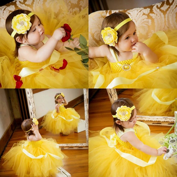 FULL OUTFIT Belle Beauty and the Beast Ballgown Baby Girls