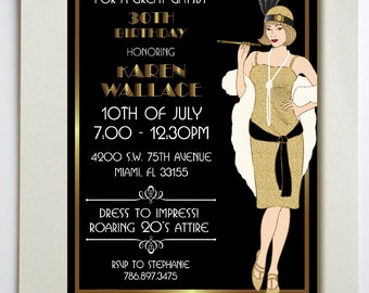 Harlem Nights Birthday Party Invitation by SocialImagesInc