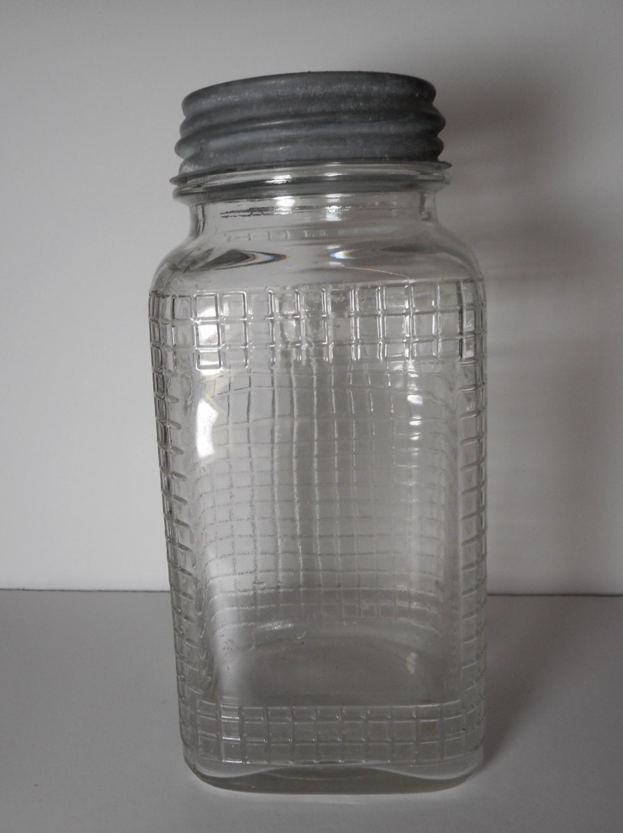 Coffee Jar Square Vintage Jar Retro Coffee Jar P3 by rpreserved