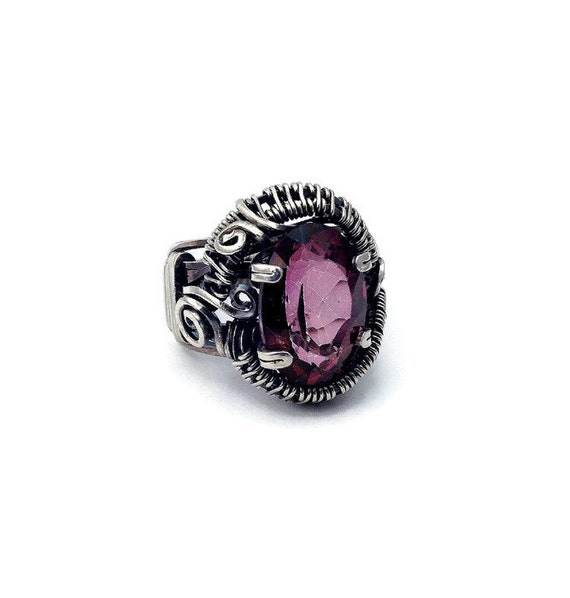 sherrysjewelry Handmade Brandy wine topaz & sterling silver ring