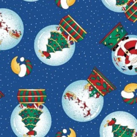 snow globe santa claus christmas tree christmas fabric snow globe santa claus christmas tree christmas fabric