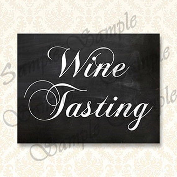 Wine Tasting Sign Chalkboard Wedding Wine Party Signs Wine
