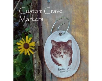Pet Grave Marker Custom Image