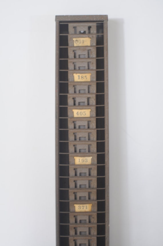 Vintage Time Card Holder 25 Slot Card Holder STR 56 Ephemera