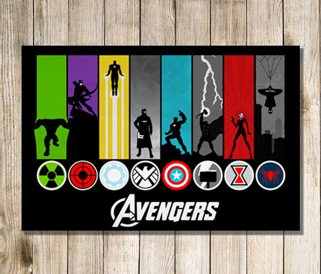 Avengers Poster.Superheroes Minimalist . Superhero poster