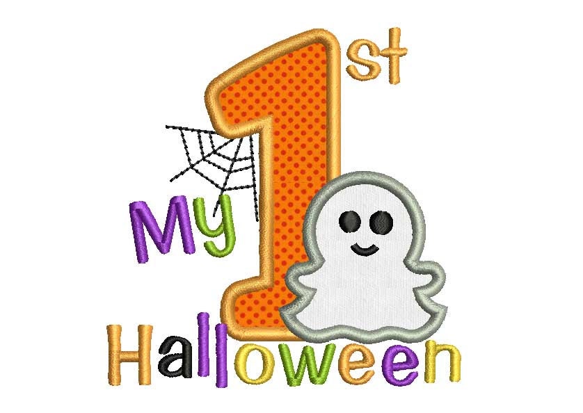 My First Halloween Applique Embroidery Design HAL006