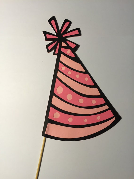 Birthday hat on a stick party photo props photo booth props