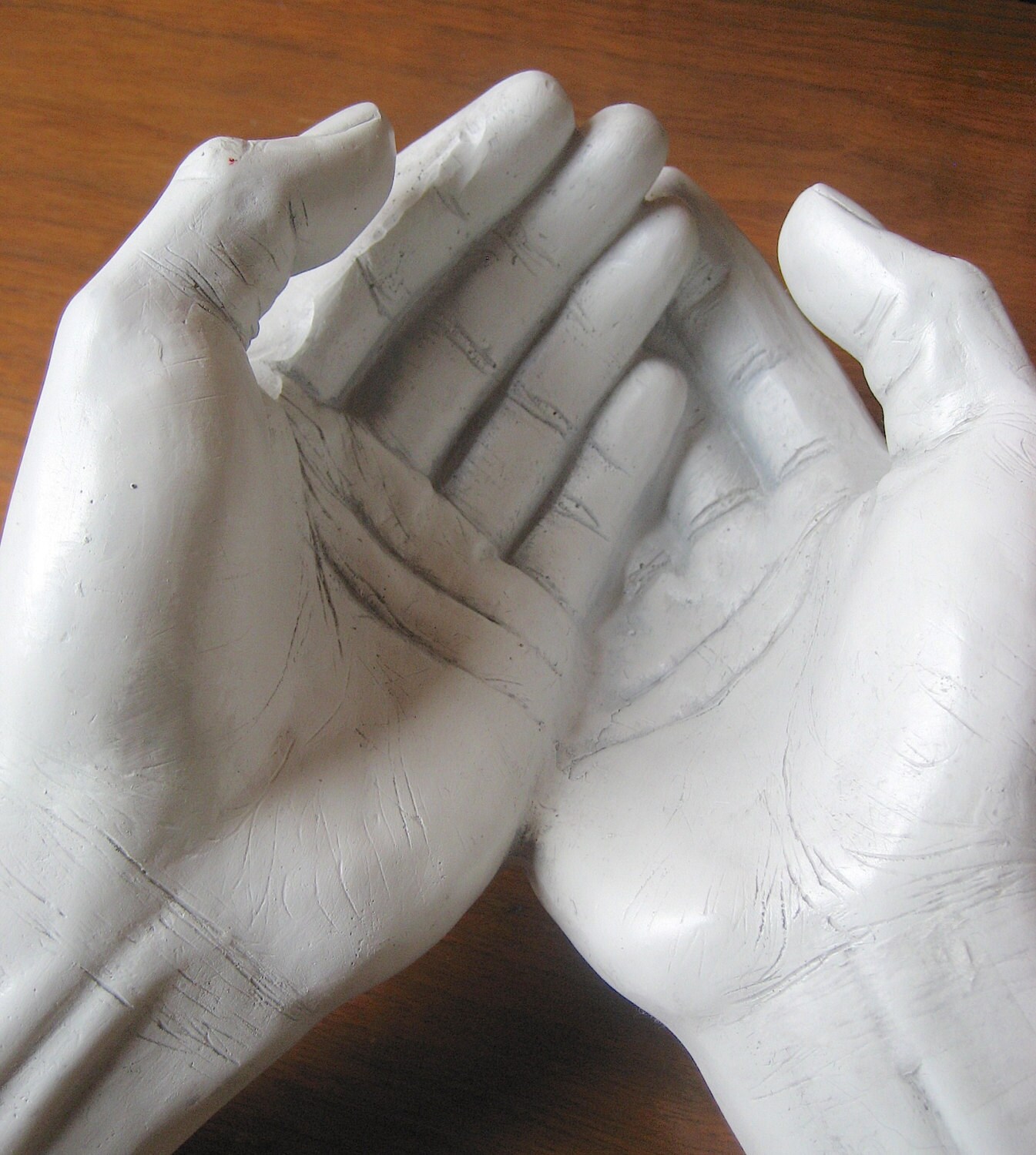 Wall Mount Hand Sculpture Offering Hands Catch All Dish