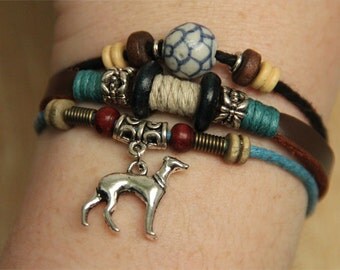 Whippet Bracelet - Greyhound Bracelet - Italian Greyhound Galgo Jewelry