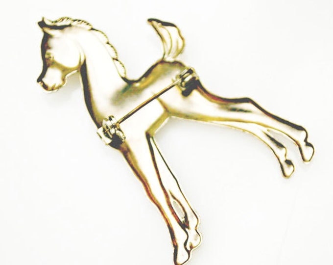 Horse Brooch vintage silver pony equestrian pin