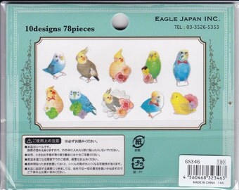 Bird Budgie Budgerigar Parakeet Cockatiel Stickers 78 pcs (GS346) Price depends on order volume. Buy other items together for BETTER price.