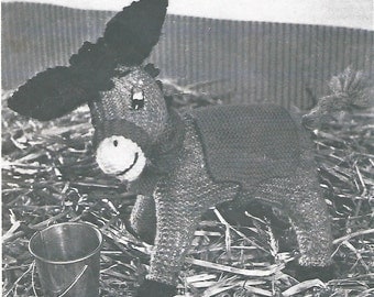Vintage - Donkey knitting pattern - Knitted Ned