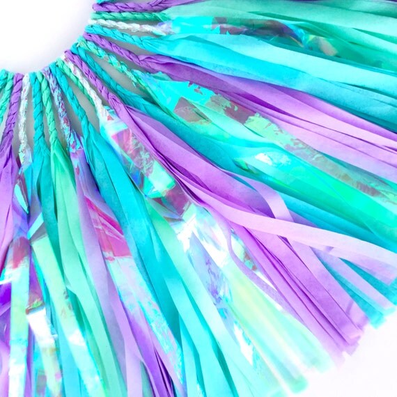 Pastel Mermaid Tassel Garland Mermaid Tissue Paper Tassel