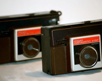 Vintage Kodak Instamatic X15F Cameras, Circa 1970's