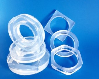 Molds One Set. Clear Silicone Molds for three bangles jewelry set. All Three in One Set. Create Your Own Jewelry (MBS001)