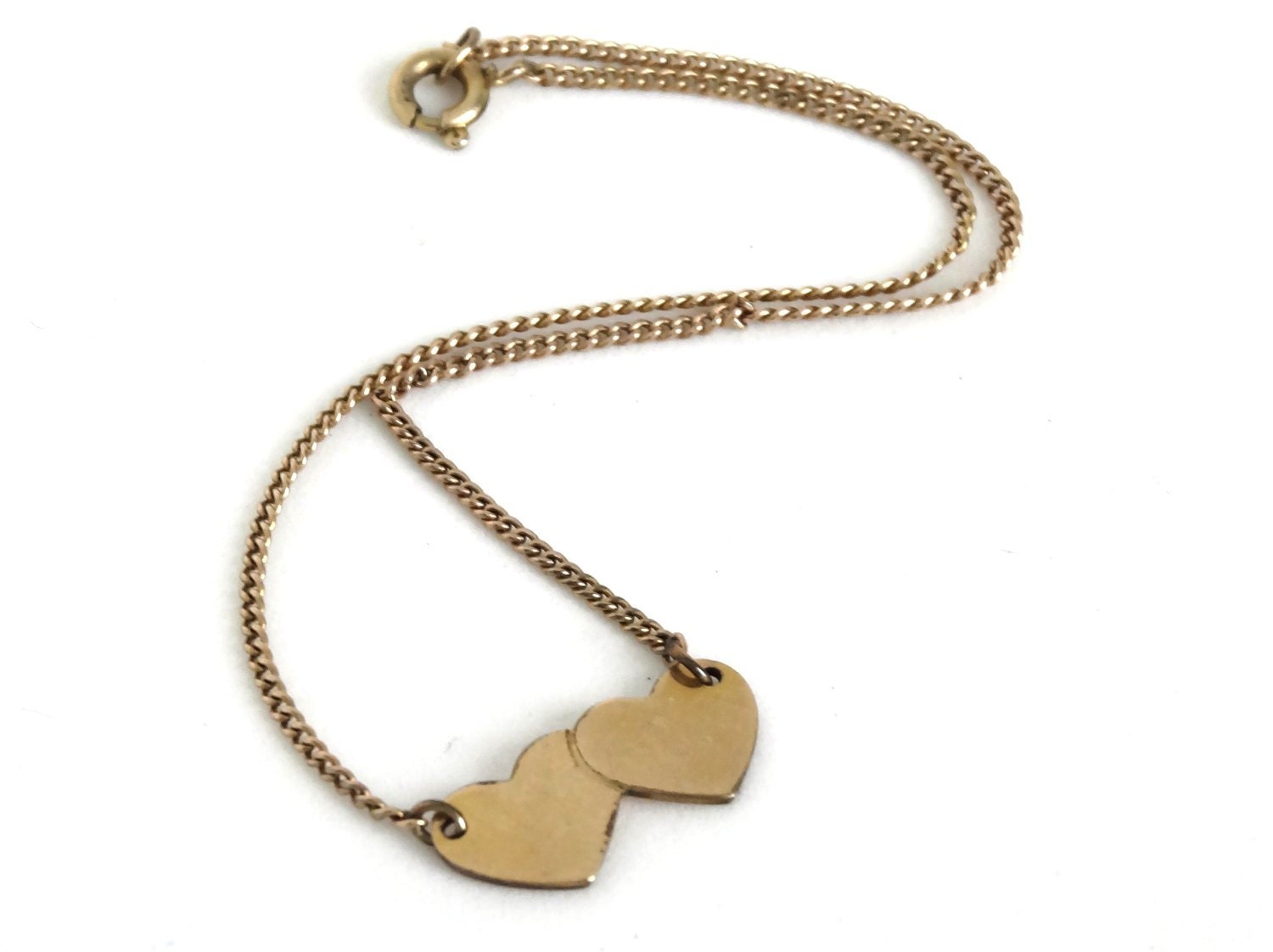 Vintage Gold Heart Ankle Bracelet Anklet 12K by SellitAgainVintage