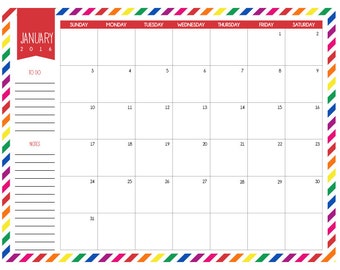 Printable Planner Set Perpetual Blank Fill-In Calendar Things