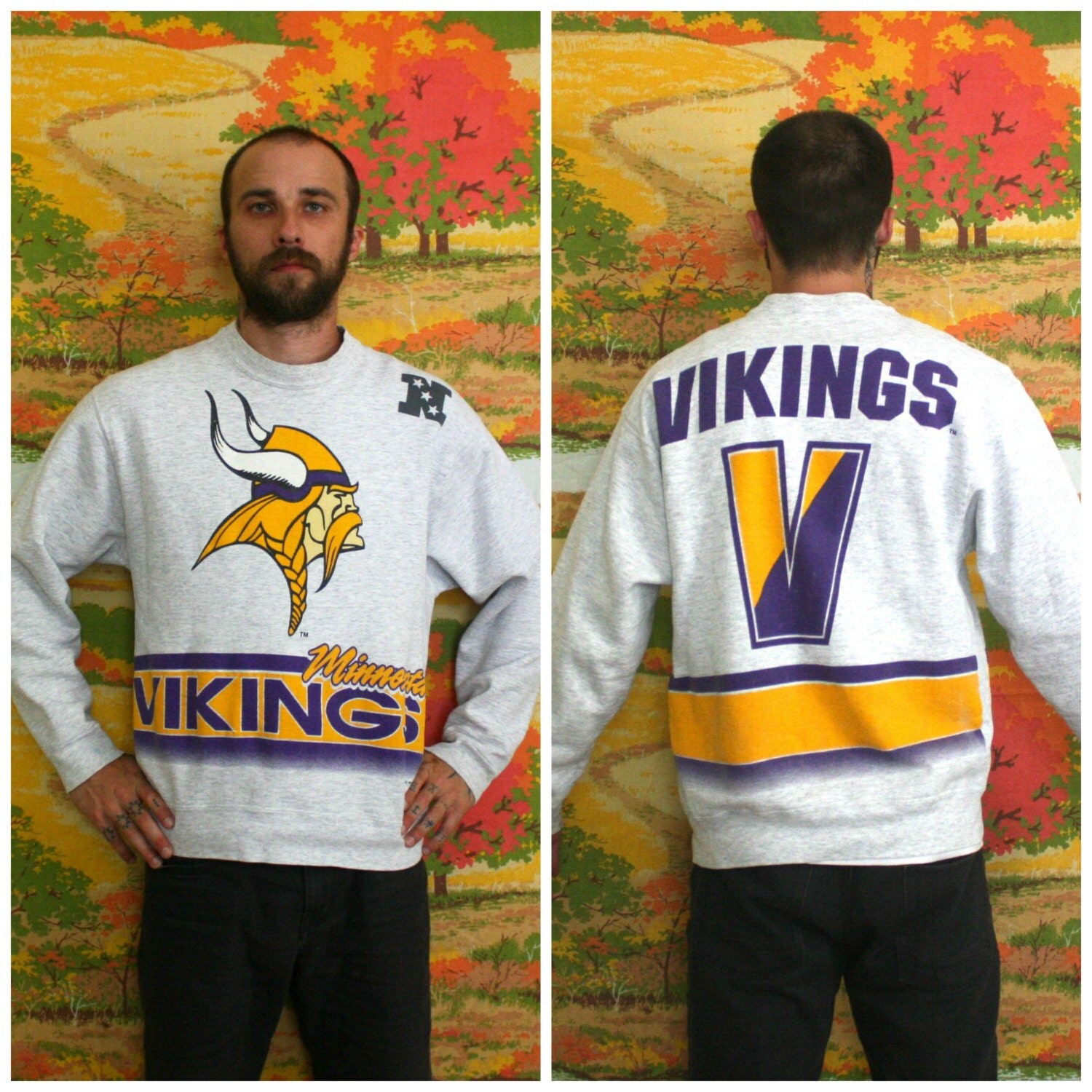 retro vikings sweatshirt