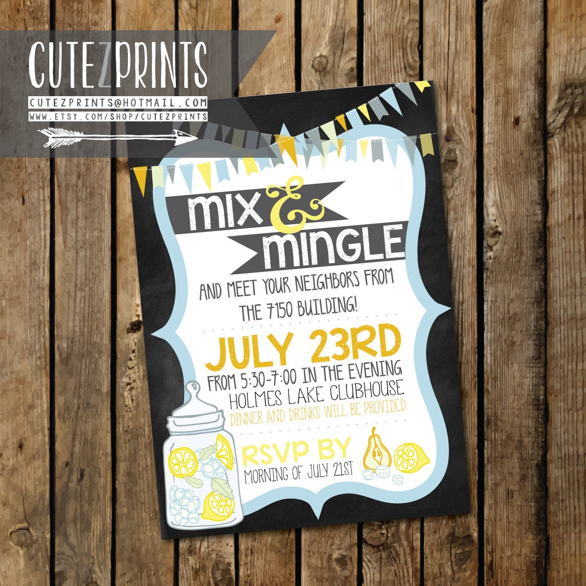 Mix and Mingle Party Invitations