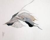 Zen Impressions: " Weathered Wood"  original, one of a kind watercolor