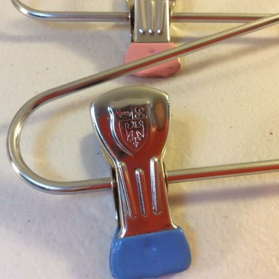 Vintage Heavy Wire Hangers with Clips by VintagePickin on Etsy