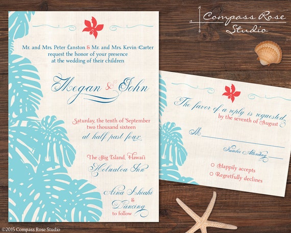 Wedding Hawii Invitations 10