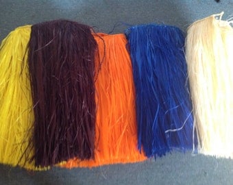 Authentic Hau Or Fau Grass Skirting/Fringes. Strung Of 3" Wide x 20" Long. For Making Polynesian Costumes, Hip Hei, Headpiece, Belt, Bra Top
