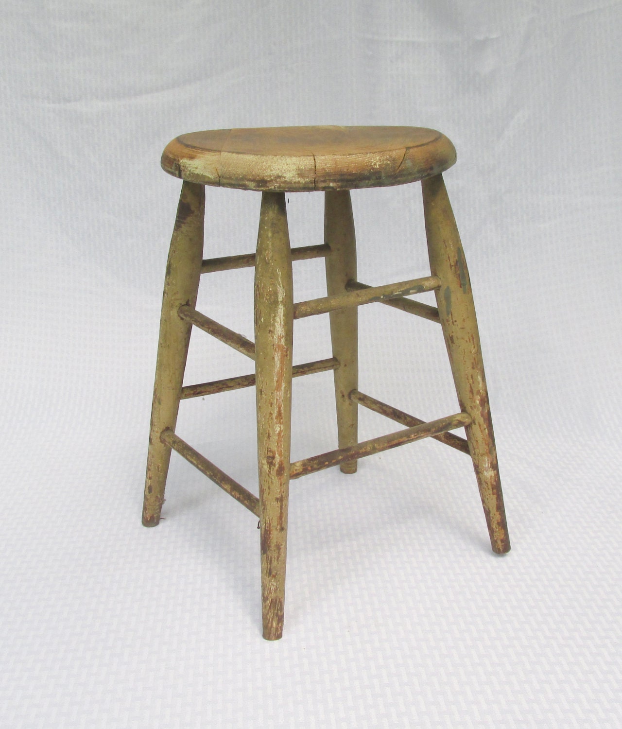 Authentic Shabby Chic – Antique Rustic Wooden Stool – great age ...