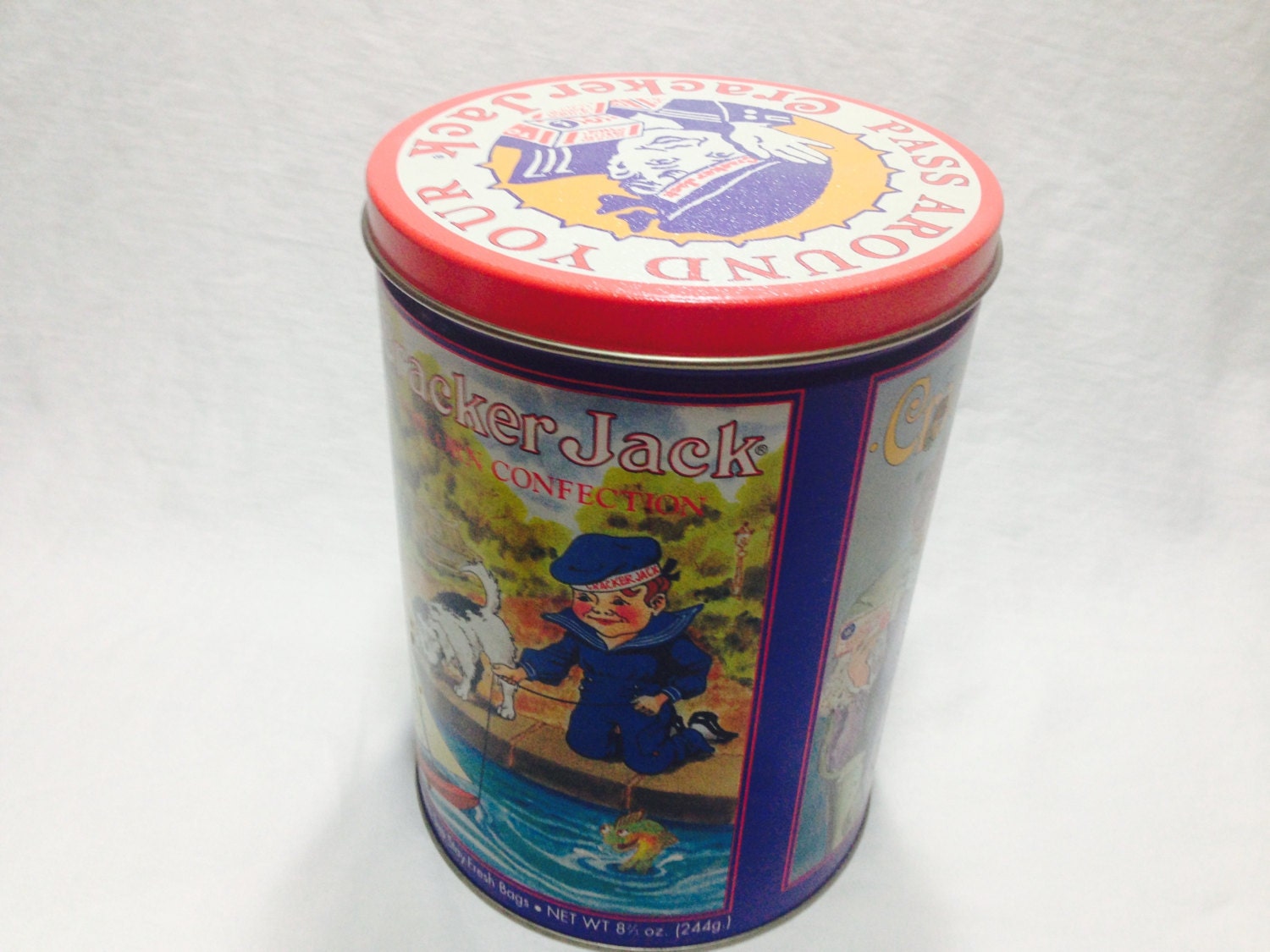 Cracker Jack Collectible 1992 Tin Can Box Third In Series Ltd