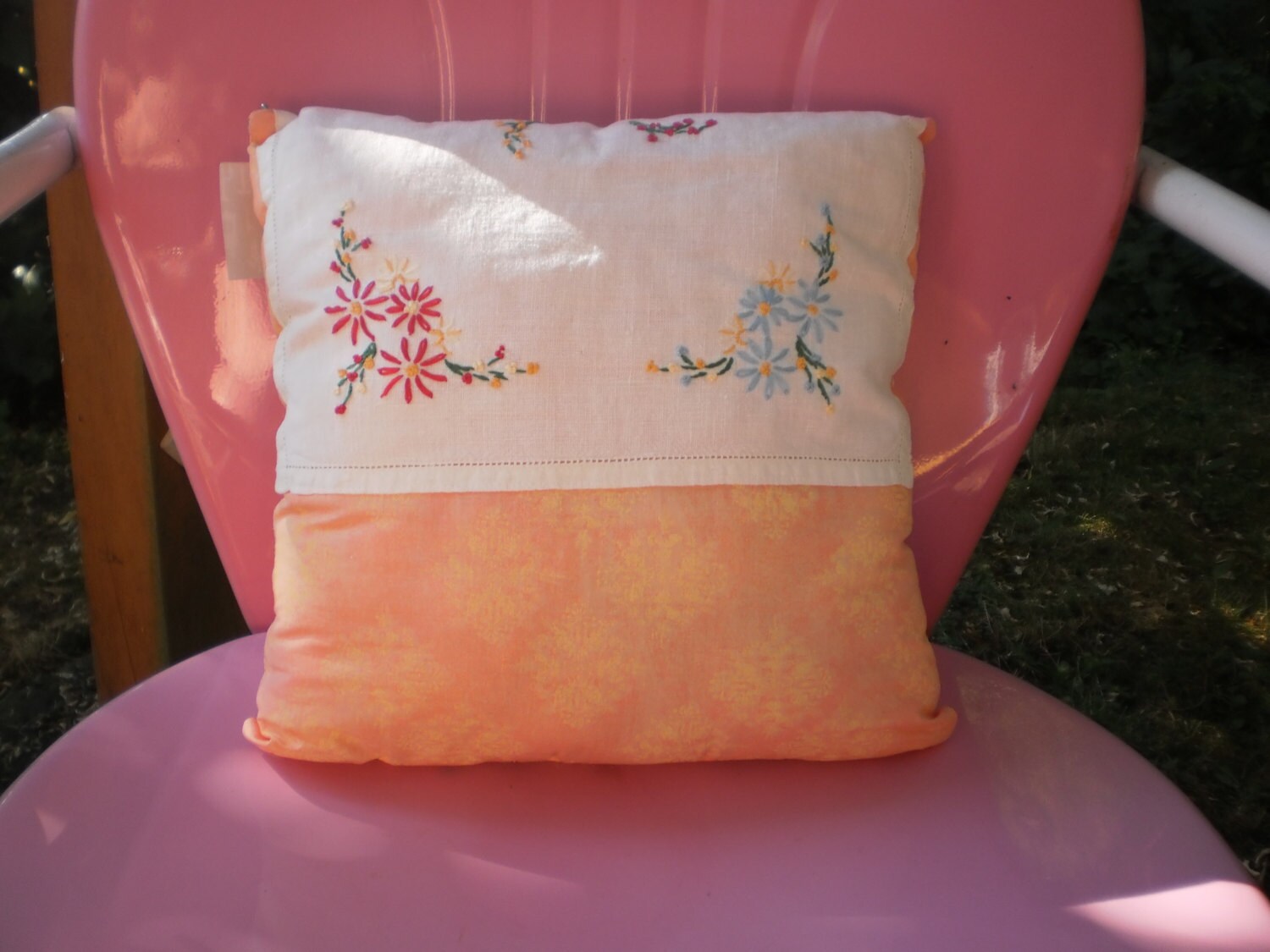 Vintage embroidered pillows