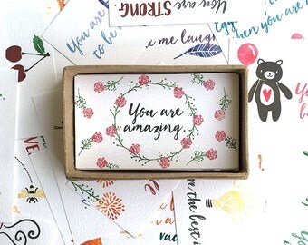 Assorted Calling Card Inspirational Cards- Compliment Cards / Affirmation Cards/ Encouragement Cards/ Positivity Cards/ Just Because Cards