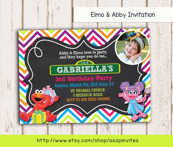 Etsy Sesame Street Invitations 7