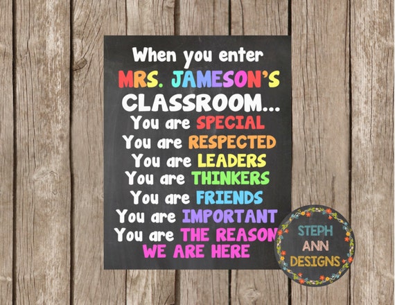 When You Enter This Classroom-Personalized Teacher