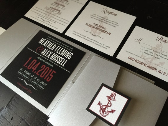 Custom Pocket Wedding Invitations 4