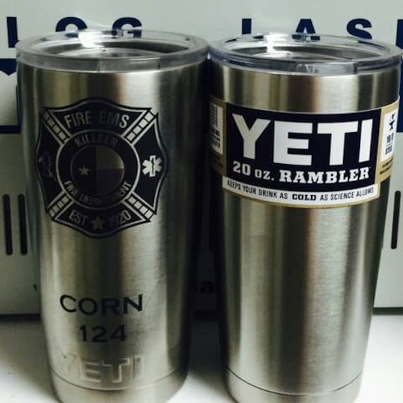 Laser etched Personalized 20 oz YETI Rambler does NOT include