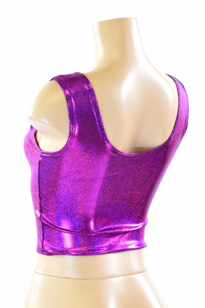 purple crop tank