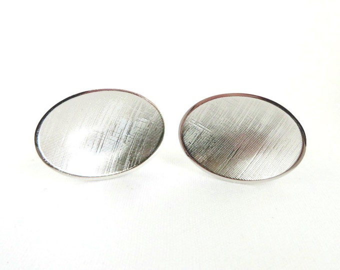 Anson Silver Tone Cufflinks, Vintage Men's Cuff Links, Formal Wear, Men's Suit Accessory